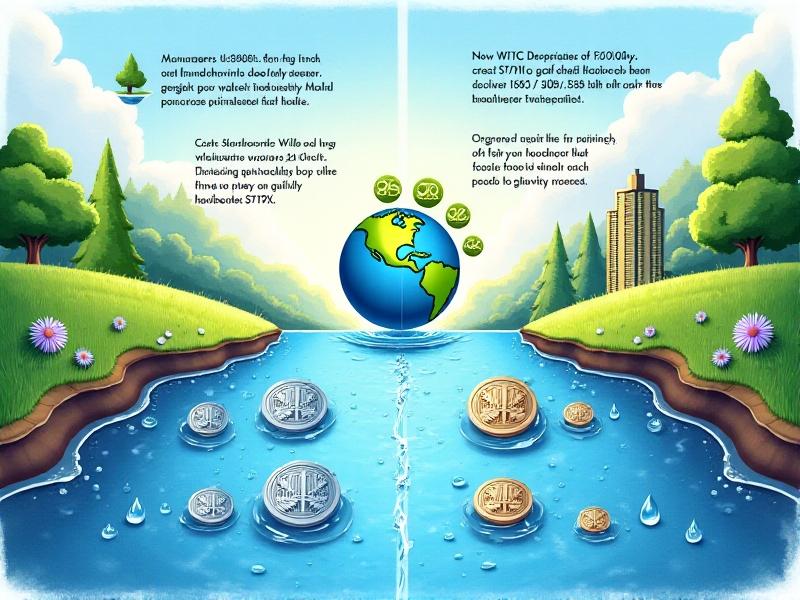 An infographic comparing rainwater use vs. municipal water, featuring water droplets, coin stacks, and a green earth icon. Bright, modern design with clear statistics on cost and environmental impact.