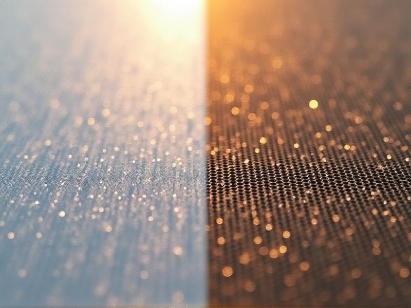 Close-up comparison of coop building materials showing micro-perforated panels next to traditional hardware cloth, with condensation patterns demonstrating moisture-wicking capabilities