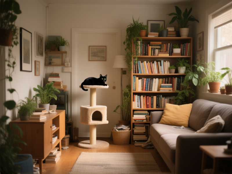 The Bookcase Hybrid: Shelving for You, Perches & Cage for Pets