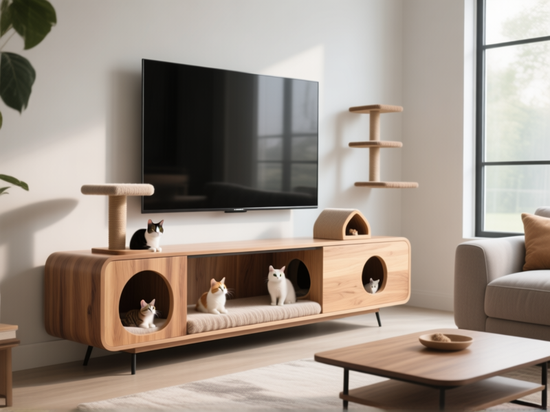TV Stand Transformation: Incorporating Pet Habitats into Media Units