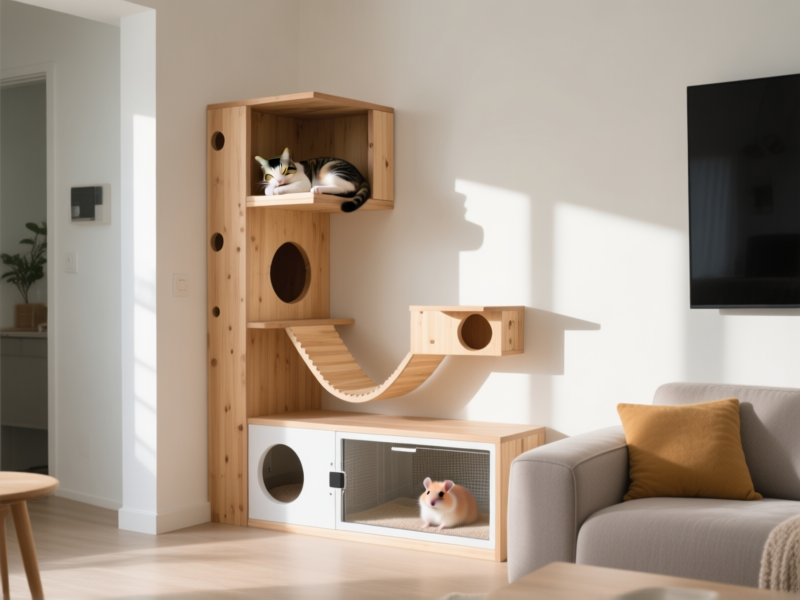 Corner Unit Solutions: Maximizing Space with a Cat/Hamster Combo
