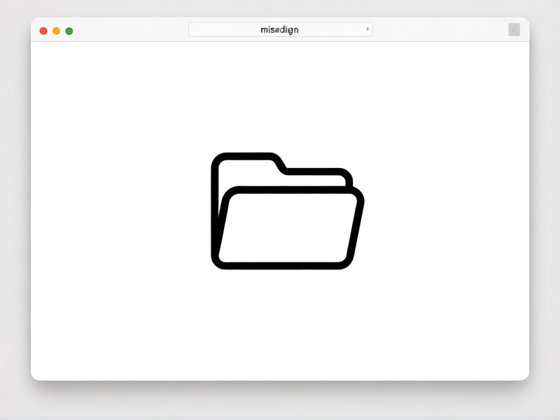 A clean, minimalist desktop screen with a single misleading folder icon labeled 