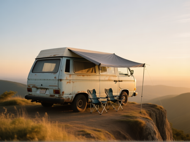 DIY Van Awning for Under $100 (Tarp and Pole Setup)
