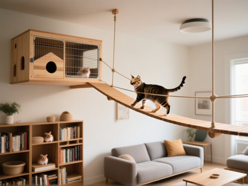 Building a Compact Cat Bridge Network That Connects to a Hamster Cage