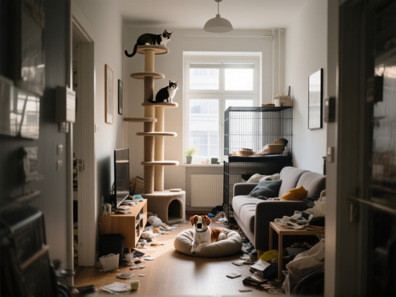 The Room Divider Combo: A Functional Pet Habitat That Separates Space